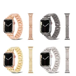 Glossy Alloy Strap Bracelet for Apple Watch Series 7 6 5 4 3 SE T-Head Metal Wrist Link Band 40mm 42mm 44mm 45mm