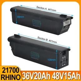 Bluerev miami vice ersättning ebike batteripaket 21700 celler 48v 20ah 15AH Insert elektriskt cykelbatteri 36V 30AH