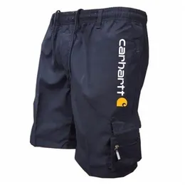 Pantalones Cortos de Hombre Mens Summer Cargo Shorts прямой хлопок тонкий дышащий колено твердые половины повседневные карманы штаны 220614
