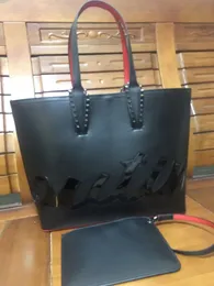 Fashion Bag Cabata Designer Totes Rivet äkta läderhandväska Komposithandväskor berömda handväska shoppingväskor svartvit med plånböcker