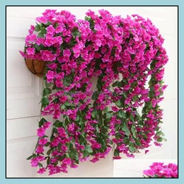 Decorative Flowers Wreaths Festive Party Supplies Home Garden Orc Fake Flower Wall Hanging Basket Wedding Decoration Simation Artificial C