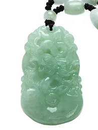 펜던트 목걸이 jadeite jade 중국 조디악 펜던트 쥐 소 호랑이 드래곤 마름 양 멍키 치킨 돼지 목걸이 출생 연도 jadependent p