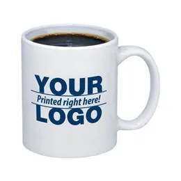 1pc White Cup Custom Your Photo Text To Friends and Family Creative Gift 11 oz Mug Promotional Gift Coffee Ceramic Mug 210409
