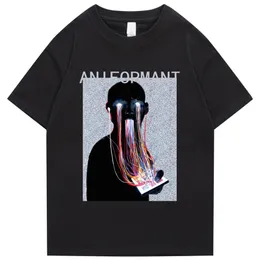 Män streetwear överdimensionerad t-shirt hiphop grafisk bokstav tryck t-shirt harajuku bomull lös kort ärm t-shirt svart grå 220713