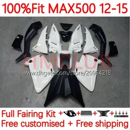 Yamaha için Enjeksiyon Kalıp Fairings Tmax-500 MAX-500 T Max500 12-15 gövdeyi 33no.13 Tmax Max 500 Tmax500 12 13 14 15 T-Max500 2012 2014 2014 2015 OEM Vücut Kiti Parlatıcı Beyaz