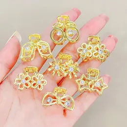 Fashion Pearl Rhinestone Metal Grab clip