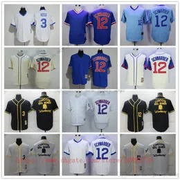 Filme Vintage Baseball Jerseys Usa Costurado 12 KyleSchwarber 3 DavidRoss Todos Costurados Nome Número Away Respirável Esporte Venda Jersey de Alta Qualidade