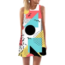 Färgglad Polynesia Abstract Art Women Tank Tops 3D Tryckt Löst klänning Kort kvinnlig Vest Streetwear ärmlös 220616