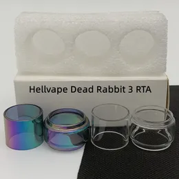 HELLVAPE Dead Rabbit 3 RTA Tank bag Normal Bulb Tube Clear Replacement Glass Tube 3pcs/box retail package