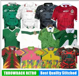 Retro 70 Mexico Blanco Soccer Jersey 86 94 98 2006 Hernandez H.Sanchez Football Shirt Luis Garcia Campos Ancient Maillot Marquez 2006 1997 2010 1999 Kid Kits