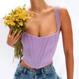 Women's Tanks & Camis High Quality Corset Top Y2k Women 2022 Arrivals Lined House Of Cb Bone Sexy Tank Female Crop For Party ClubWomen's