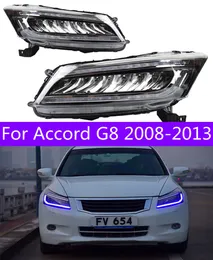 Accord G8 2008-2013 DRL Bi-XenonレンズワーキングライトLEDフロントランプ交換用のカーヘッドライトアセンブリ