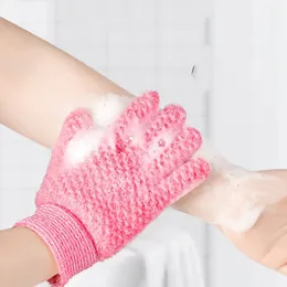 Banyo temizleme peeling peeling için temizleme mitt eldiven duş fırçalama eldiven direnç masaj sünger yıkama cilt nemlendirici spa köpük