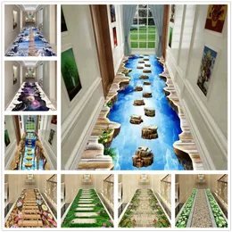 3D Carpets for Living Room Funny Adventure Floor Area Rugs Kids Decorative Long Hallway Corridor Kitchen Bedroom 220401