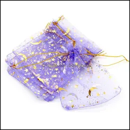 Jewelry Pouches Bags 7X9Cm/9X12Cm 1000Pcs/Lot Pick 11 Colors Organza Christmas Candy Packaging Dstring Pouch Bdesybag Dhdoj