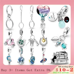 925 Sterling Silver Dangle Charm Princess Series 비드 구슬 Fit Pandora Charms 팔찌 DIY 보석 액세서리