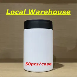 Local Warehouse 12oz Short Fatty Sublimation Beer Can Holders Seamless 350ml Heat Transfer Coolers Stainless Steel Water Bottles Drinking Milk Cups A12