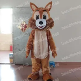 Traje de mascote de esquilo de Halloween roupas de desenho animado de alta qualidade Carnival Tamanho dos adultos Festa de aniversário Roupa ao ar livre