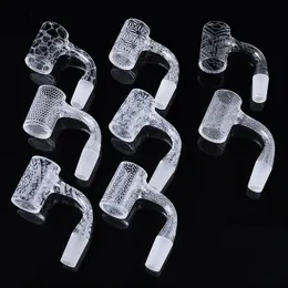 Sandstrahlte Rauchzubehör 10 14 mm männliches Gelenk 45 90 Grad nahtlos vollständig geschweißte Schrägkante Banger Quarz Banger Nails Drucken Tabakwerkzeuge für Glass Bong