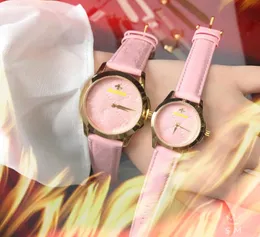 Высококачественные мужские женские пчелиные часы 39 мм 32 -мм оротологио di lusso кожаный ремень Кварц Автоматическое движение дамы атмосфера атмосфера красивые наручные часы