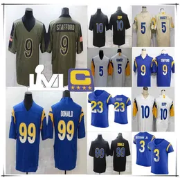 Chen37 Matthew Stafford 10 Cooper Kupp Football Jersey 99 Aaron Donald 3 Odell Beckham Jr. 40 Von Miller 5 Jalen Ramsey 23 Cam Akers Van Jefferson