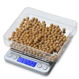 2000g/0.1g LCD Portable Mini Electronic Digital Scales Pocket Case Postal Kitchen Jewelry Weight Balance Digital Scale 500g/0.01g