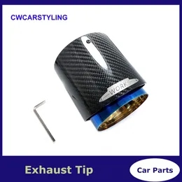 JCW Burnt Blue Pipe Black Carbon Fiber avgaser ljuddämpare Tips för Mini Cooper R55 R56 R57 R58 R59 R60 R61 F54 F55 F56 F57 F60