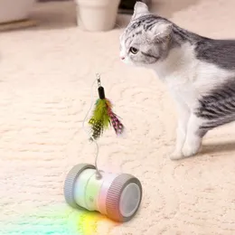 Cat Toys Smart Robot Automatic Interactive Electronic Feather Teaser Samozwajemne gra