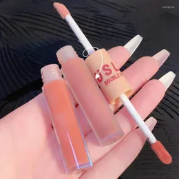 Lip Gloss Matte Velvet Mud Mirror Water Glossy Two-in-one Double-headed Waterproof Long-lasting MakeupLip Wish22