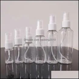 10 ml 20 ml 30 ml 50 ml 60 ml 100 ml Pusta PET Clear Plastikowa butelka z sprayem mgły do ​​czyszczenia olejki eteryczne na kroplę dostawę 2021