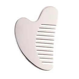 Schönheit Health Head Hals Detox Edelstahl Gua Sha Kamm Massagebereich Face Care Gua Sha Scraping Massage Tool