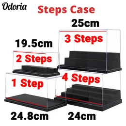 ODORIA 1 2 3 4 단계 아크릴 디스플레이 케이스 대규모 방진 투명 상자 캐비닛 1 87 1 35 액션 피겨 수집품 모델 220715