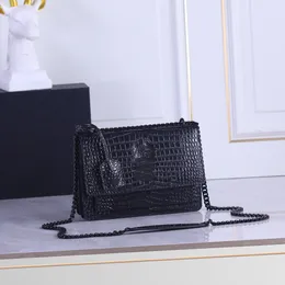 Top Ladies Handbags Fashion Designer Bags Famous Messenger Bags Shoulder Solid Crocodile Print Leather Wallets 442906