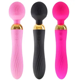 Kvinnor G-Spot Massager Vuxna par Sexiga leksaker Dual Magnetisk laddningsvibrator Wand Waterproof Dildo Clitoral Stimulator