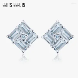 Beauty Gem's Beauty 925 Sterling Silver Emerald Cut Natural Aquamarine Gemstone Gemstone Airmagy Eyrics String