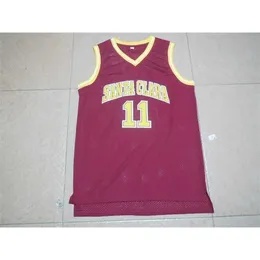 Xflsp 11 Steve Nash Santa Clara Away College Throwback Basketball Jerseys, Stitched 1996-97 Retro