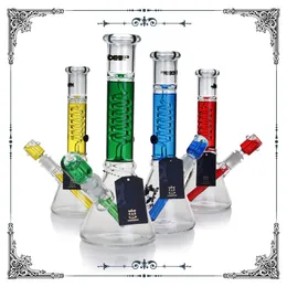 freezable glycerin Glass Bong Hookah Smoking Pipes Oil Burner with glycerin downstem bowl 12 inches