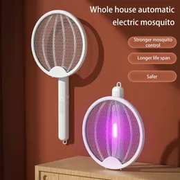 Skadedjursbekämpning Fast Mosquito Trap Intelligent Hushållens laddning Eable Bug Zapper Electric Shock Mosquito Swatter Rotation Zappers Insect Killer
