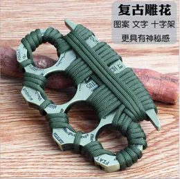 Self Defense Large Finger Tiger Thickened Head Zinc Alloy High Hardness Iron Four Edc Ing Vehicle Broken 7h