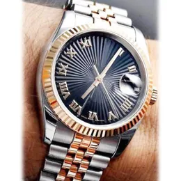 Nowy styl automatyczny 2813 Mężczyzna Mężczyzn marki 41 mm data zaledwie 316 Rose Gold Stainles Black Black Diar Mechanical Watch