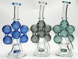 Narghilè unico di alta qualità 6 Ball Recycler Heady Glass Soffione Perc Percolatori Bong in vetro 14mm Femmina Joint Dab Oil Rigs con Banger XL-2241