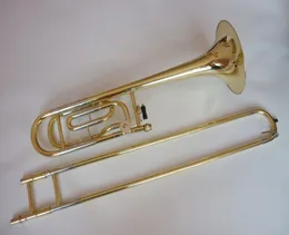 Tenor Trombone Instrument Tone B-F Gold Lacquer Performance for Beginner