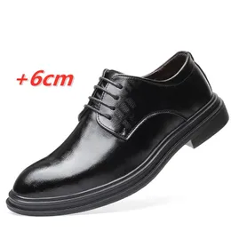 Sapatos sociais YEINSHAARS 6 cm Clássico Masculino Derby Plataforma Aumento de Altura Masculino Terno Formal Elevador Empresarial