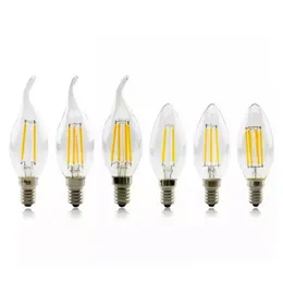 Base Led Vintage Kamer LED Gloeidraad Vlam Lampen 4W Gloeilamp Voor Eetkamer Slaapkamer Woonkamer Candel 2W Kaars 6W Thuis Verlichting Ffgmt