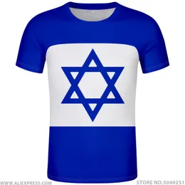 ISRAEL Camiseta Nome Número Isr T-shirt Roupas Imprimir DIY Livre Custom Made Camisetas Po Respirant 3D 4XL 5XL Tamanho Grande 6XL 220609