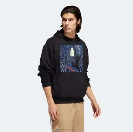 남성 디자이너 까마귀 풀오버 스포츠 달리기 조깅 인쇄 후드 셔츠 셔츠 면안 스웨터 주름
