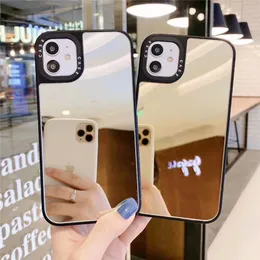 INS Mirror Cases für IPhone 13 12 11 Pro MAX 8 7 Plus X XS Max XR SE2 Fall Vollansicht stoßfest Telefon Abdeckung Funda Coque