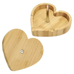 Popielniczki materiały drewniane w kształcie serca akcesoria do palenia popielniczki w unikalnym stylu pojemniki