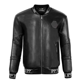 Plein Bear Winter Autumn Men Coat Jacket Slim Faux Leather Motorcycle Pu Faur Jackets Longweve Weareve Coats 841599