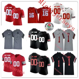 2022 NCAA Custom Ohio State Buckeyes Сшитое футбольное джерси 24 Малик Хукер Джерси 65 Пэт Эльфлейн 4 Курт Коулман 10 Трой Смит 31 Вышитые трикотажные изделия Вика Яновича